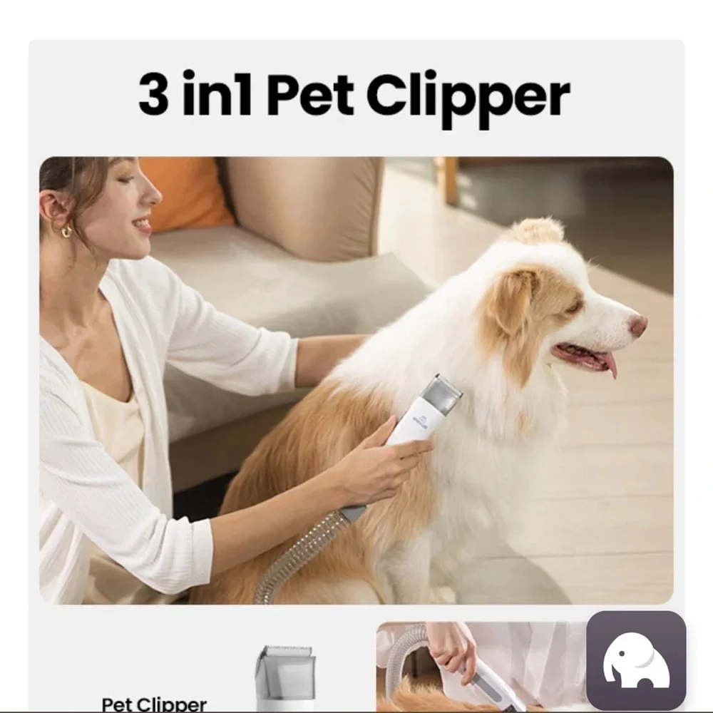 Oneisall Dog Grooming Vacuum Kit with 7 in 1